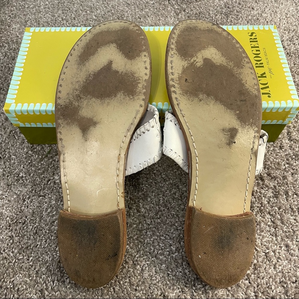 Jack Rogers “Jacks Flat Sandal” White Size 10M - Picture 4 of 5